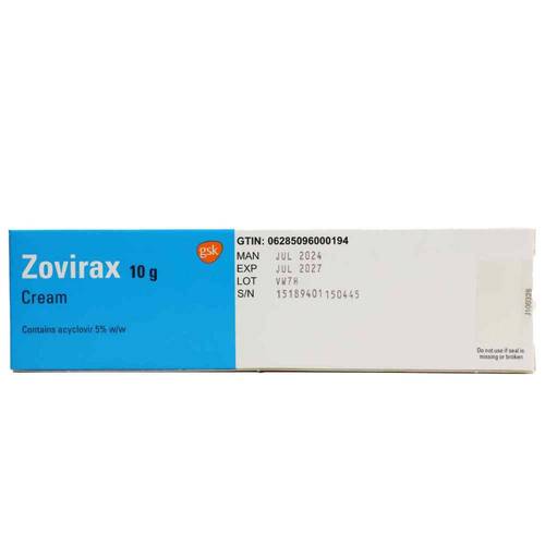 Zovirax 5% skin cream 10gm *N