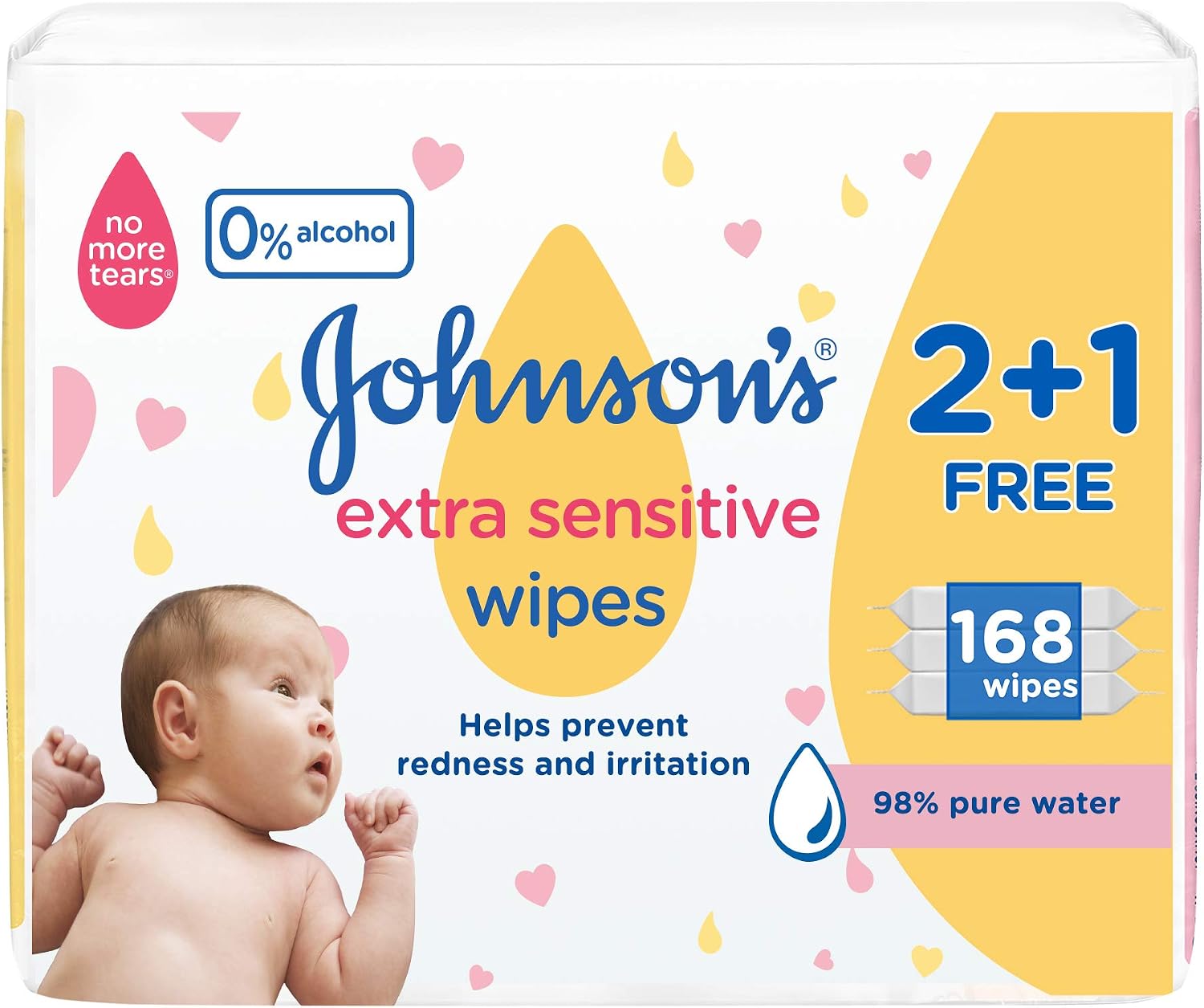Johnson baby wipes extra sensitive 2+1 56512