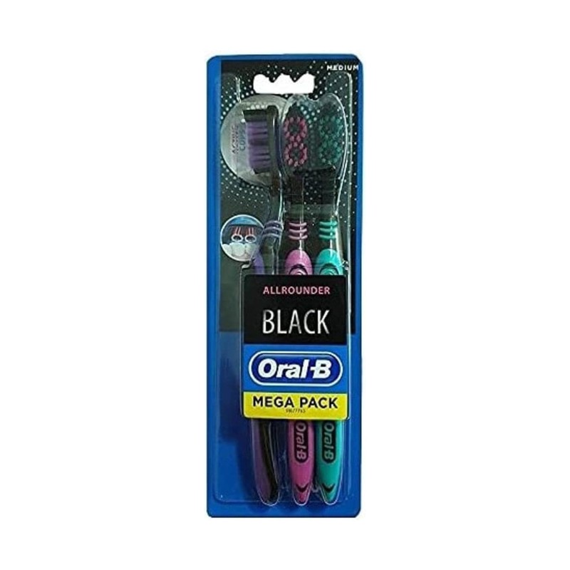 Oral B allrounder black med 2+1 34275