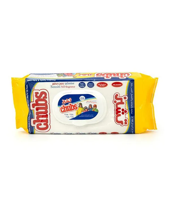 Chubs family wipes shea sensiti no fragrance 4*40 pack