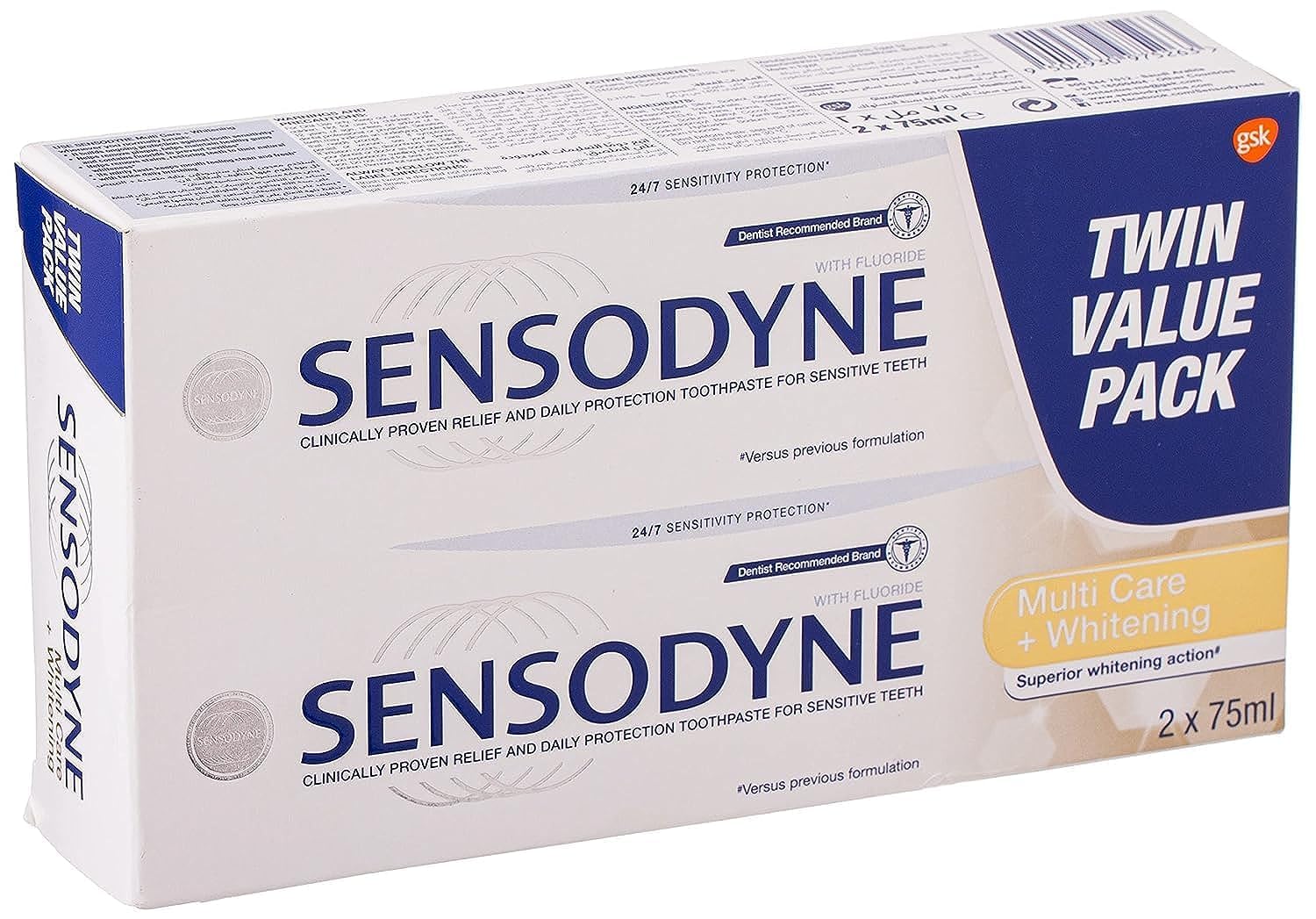 Sensodyne multicare + white twin 75ml 15% off 73630