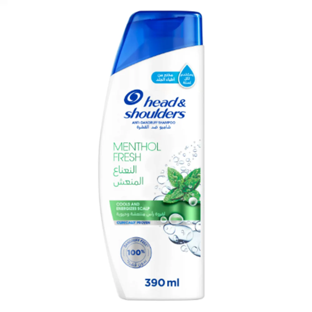 Head & sholders shampoo menthol refresh 390ml