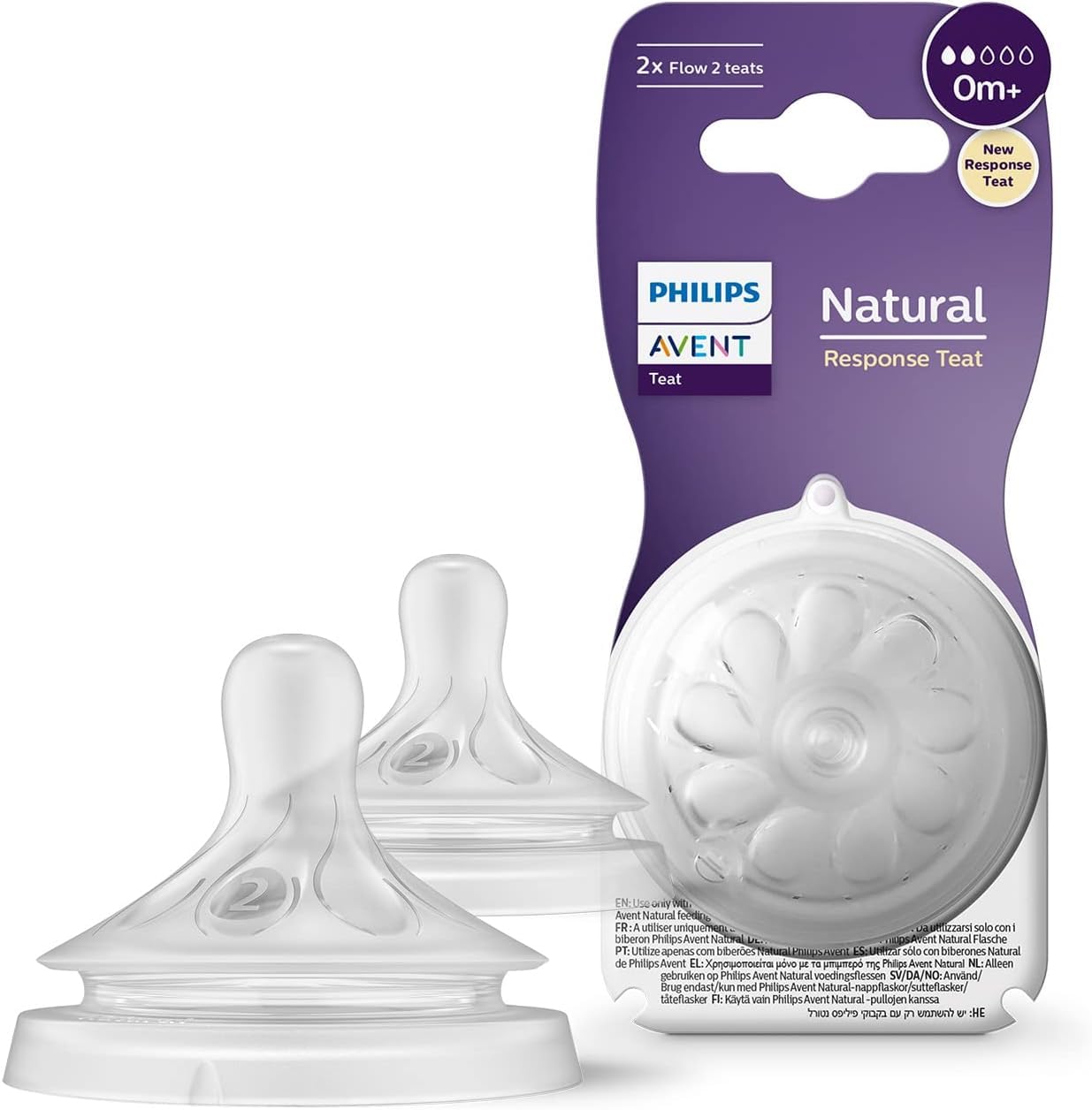 Philips Avent natural feeding teats 1m x2 963/02