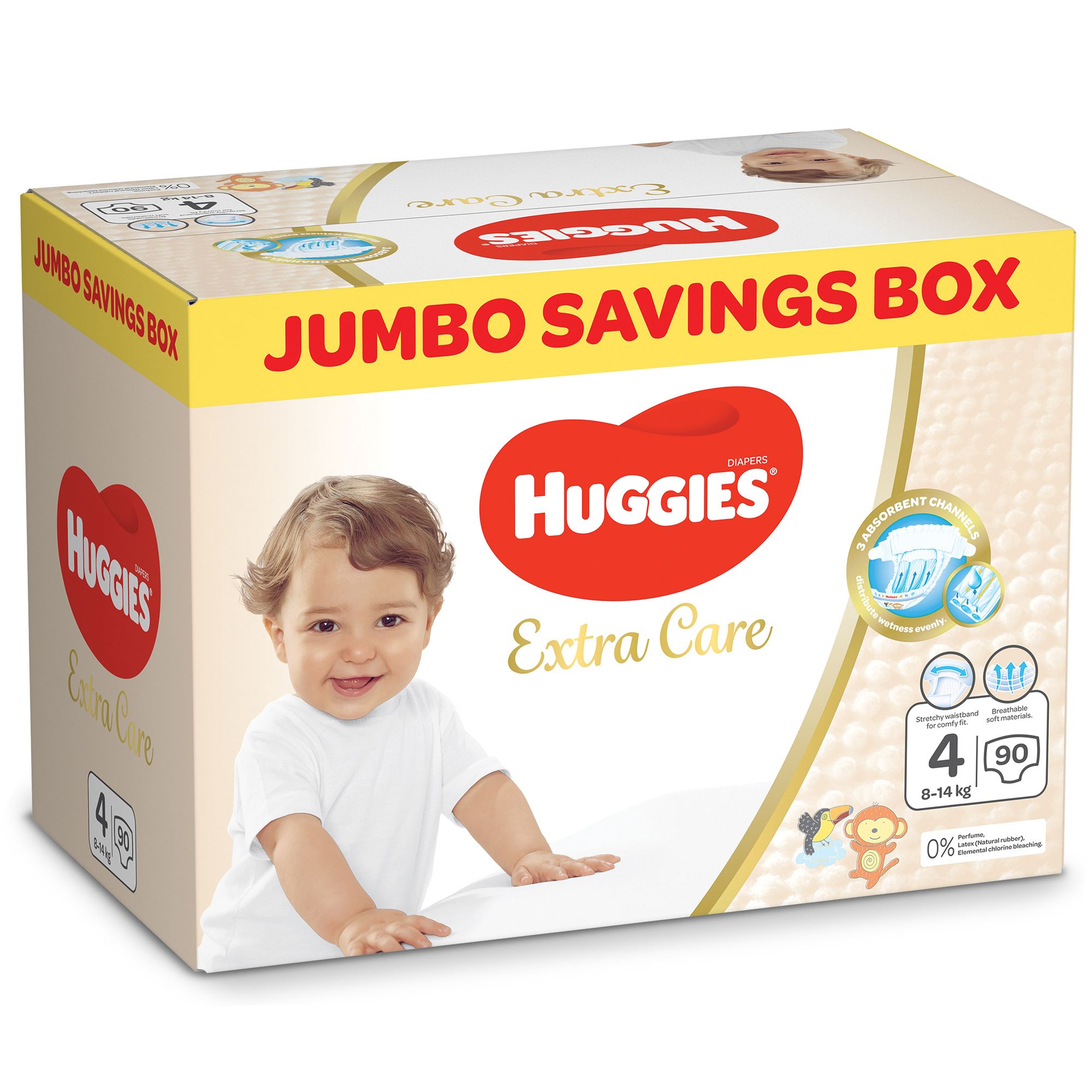 Huggies extra care jumbo box (no.4) 30*3 1*90