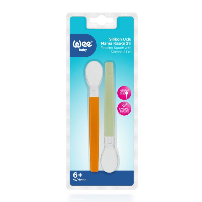 Wee Baby feeding spoon silicone 2pcs 122