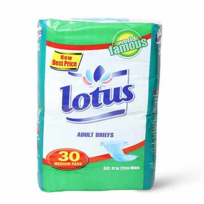 Lotus adult briefs diapers pads M 2*30