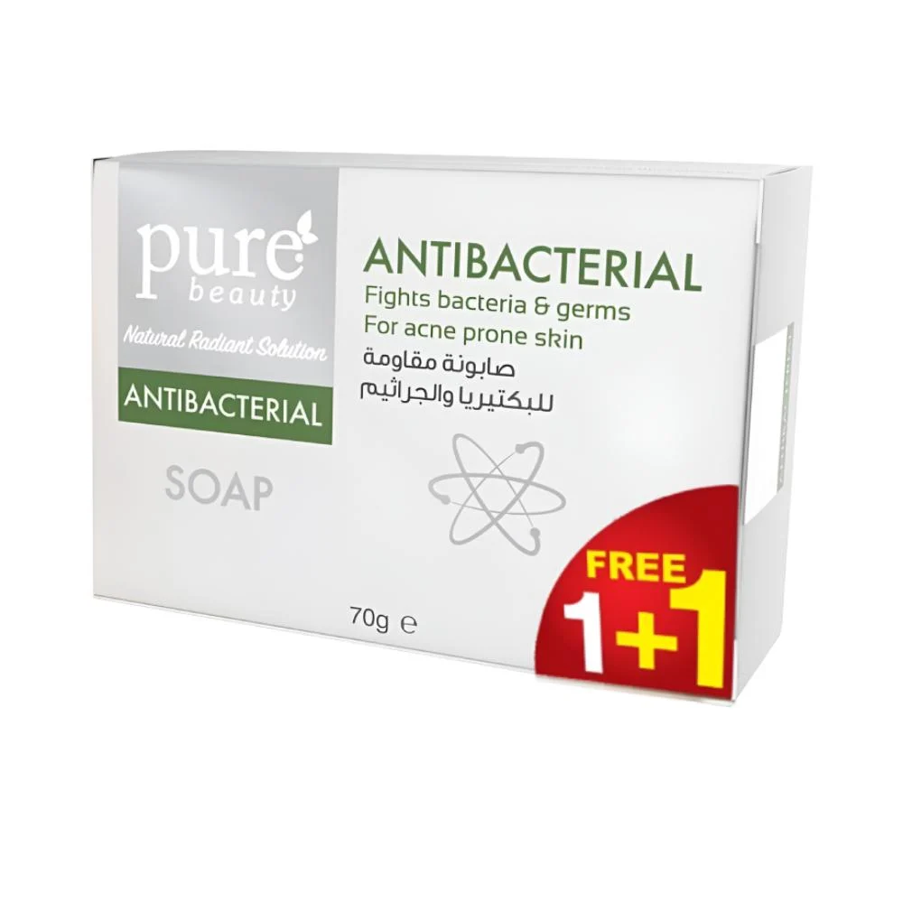 Pure Beauty anti bacterial soap 70gm 1+1