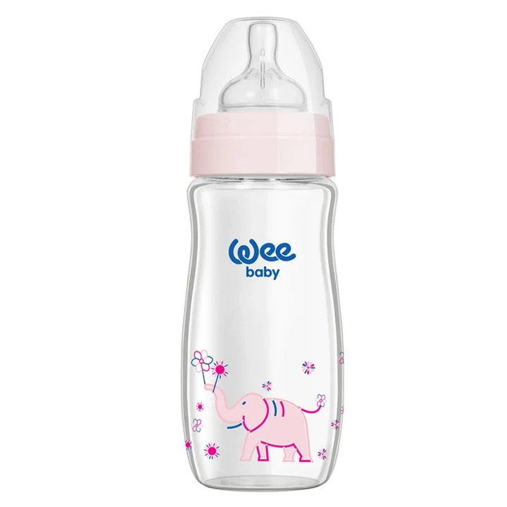 Wee Baby heat resistant glass bottle + neck 280ml 141