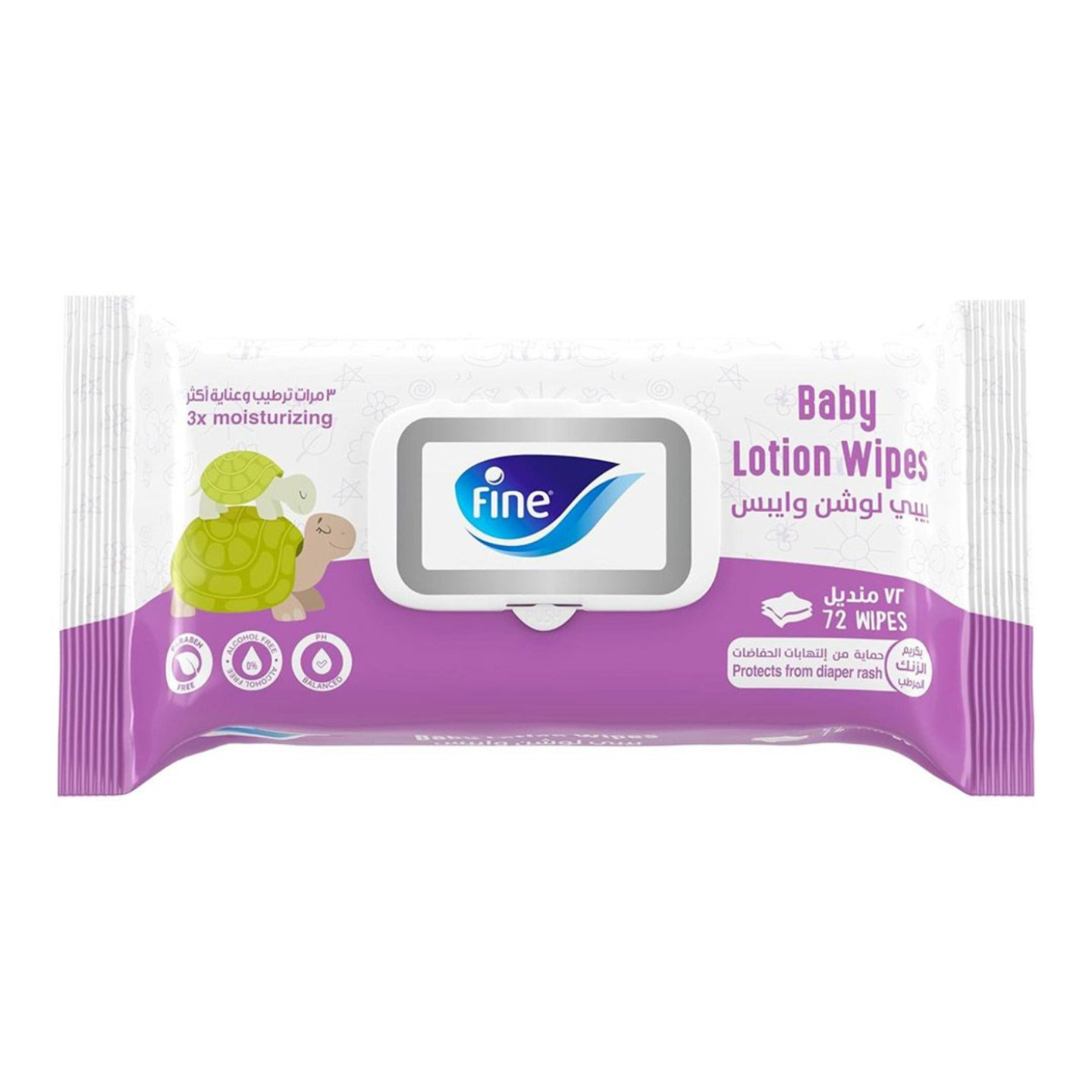 Fine baby lotion wipes 72 sheet 1*24