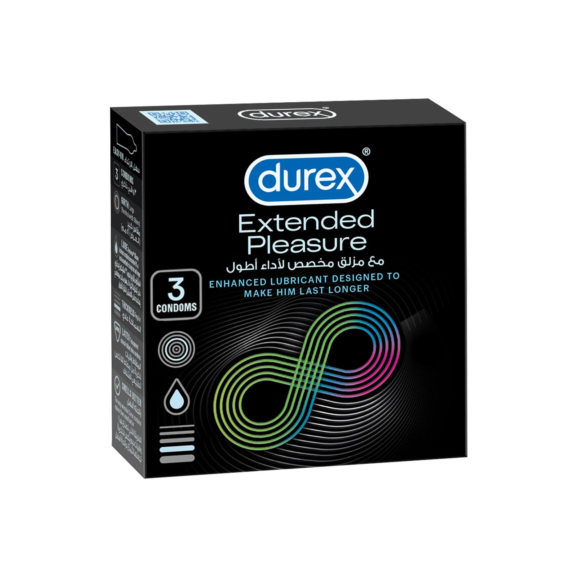 Durex condoms extended pleasure 3pcs