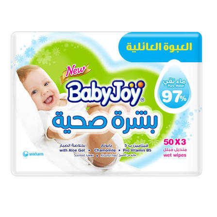 Baby joy wet wipes healthy skin family pack 6*3*50