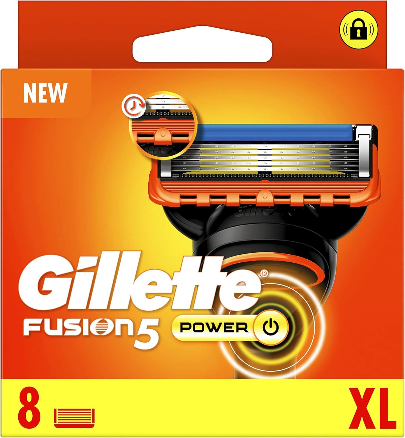 Gillette fusion 5 power mega 8ct 32912