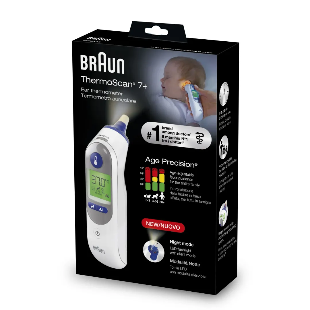 Braun ear thermometer New 7+
