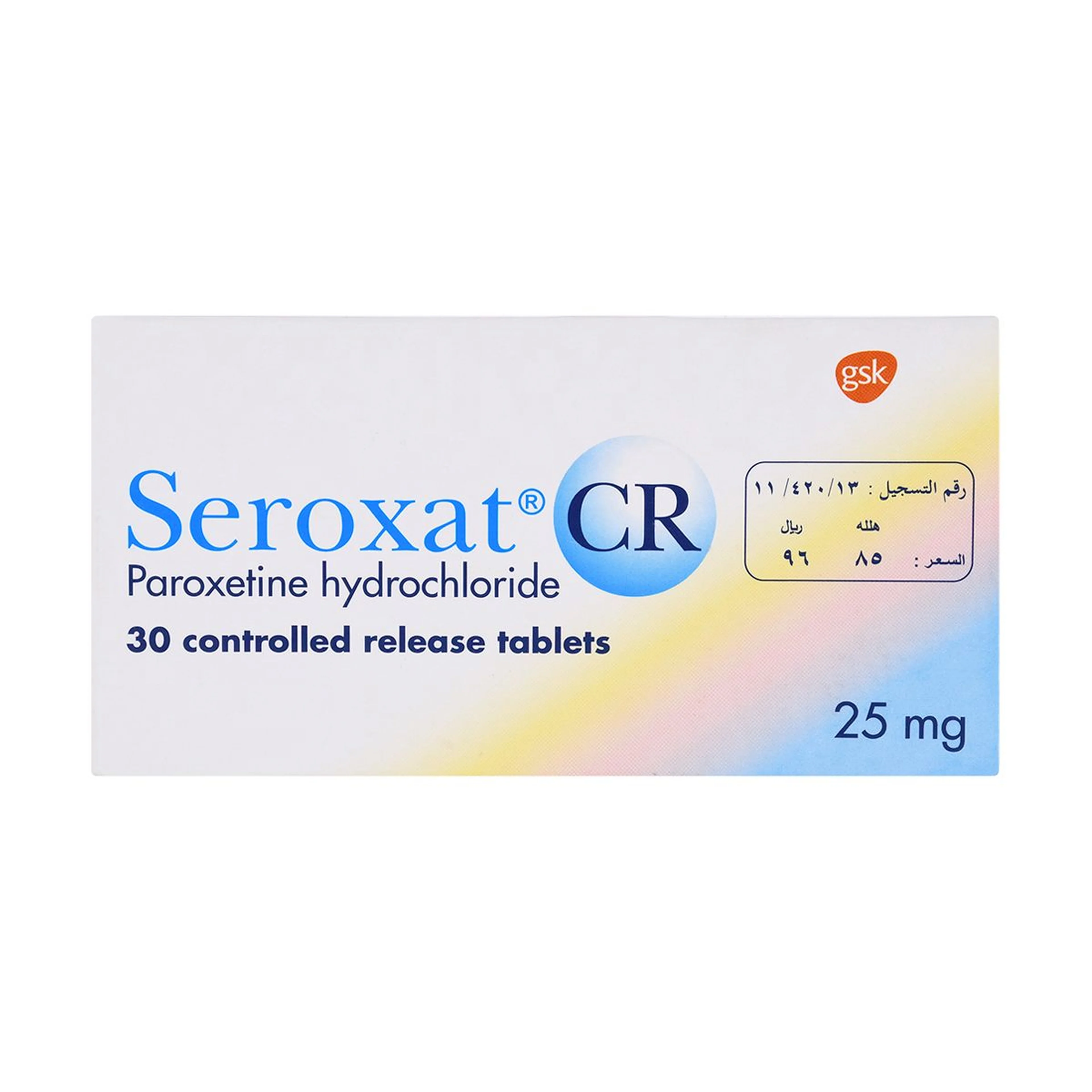 Seroxat CR 25mg 30tab *N