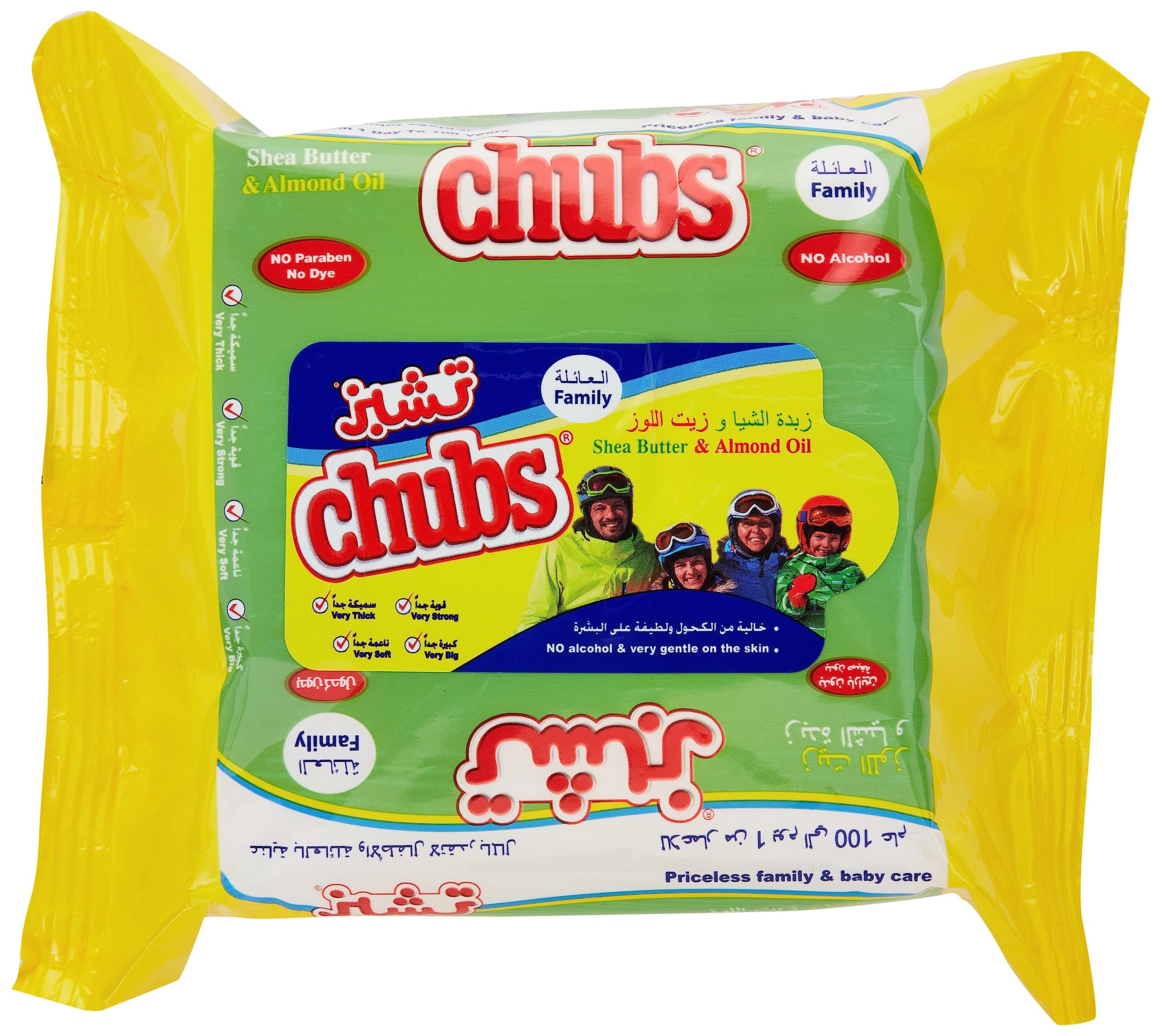 Chubs family wipes shea & almond 20pcs