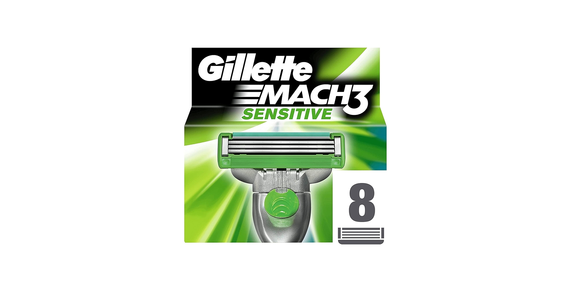 Gillette mach 3 sensitive 8 ct 32367