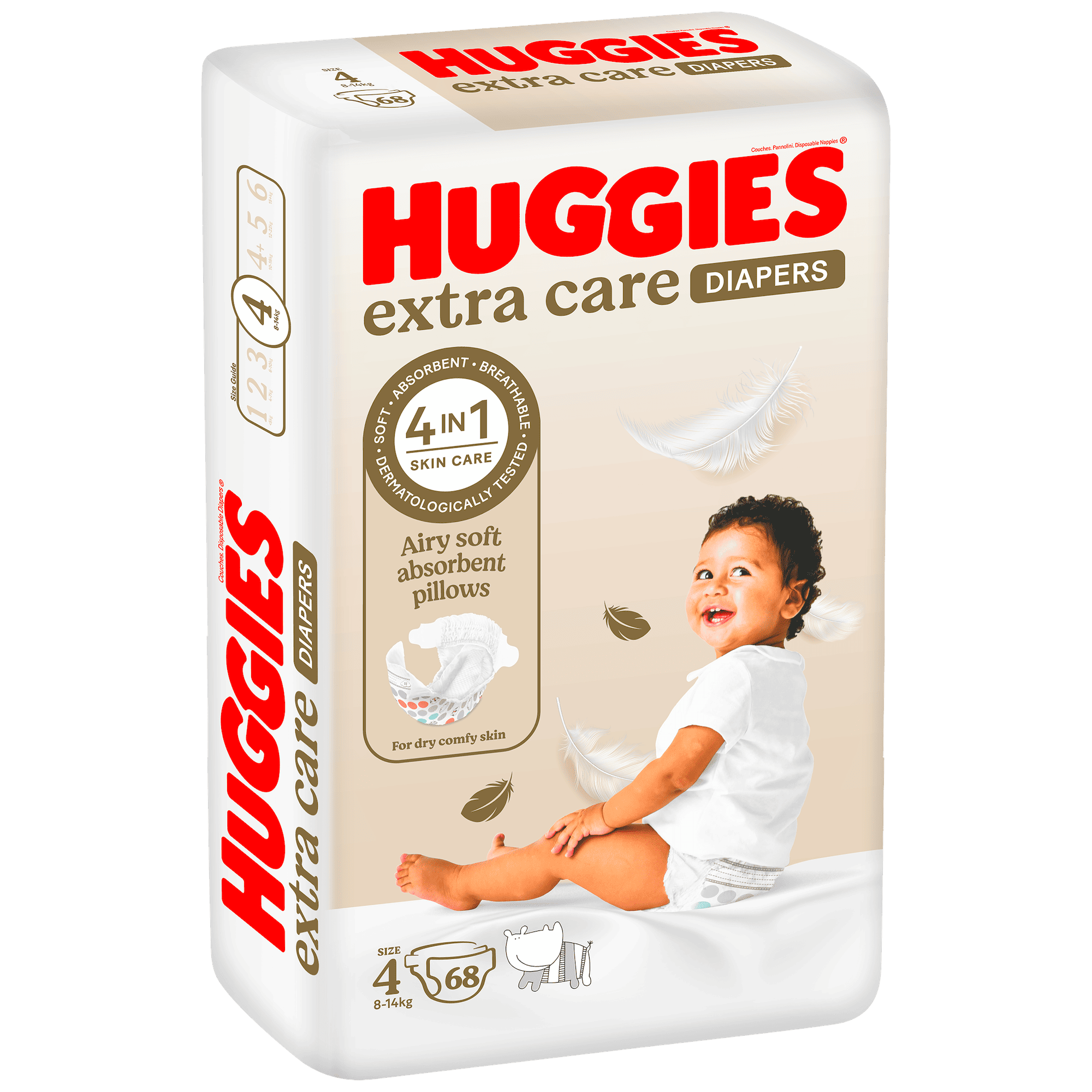 Huggies extra care s4 jumbo 68*2 7431