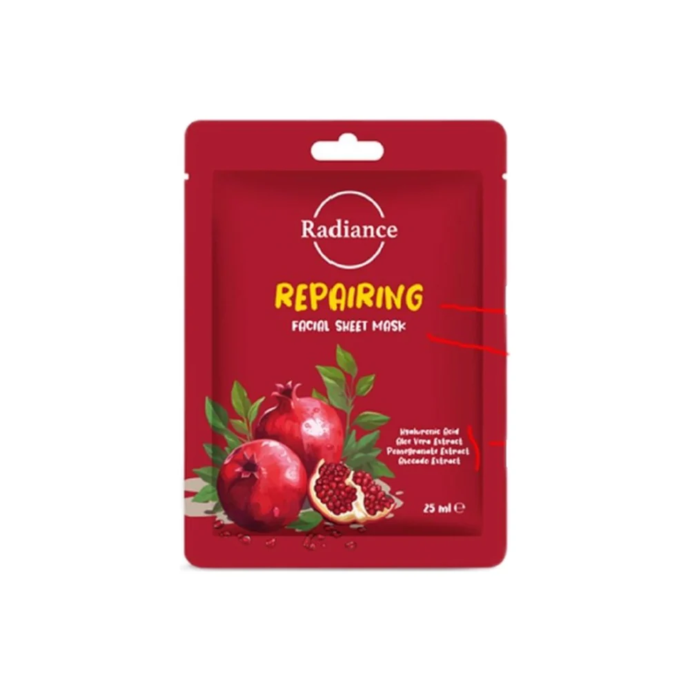 Radiance facial sheet mask pomegranate 25ml