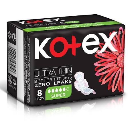 Kotex ultra thin pads super + wings 8*16 5291