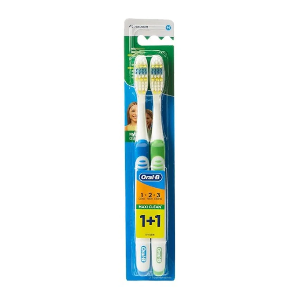 Oral B brush maxi clean 1+1 med