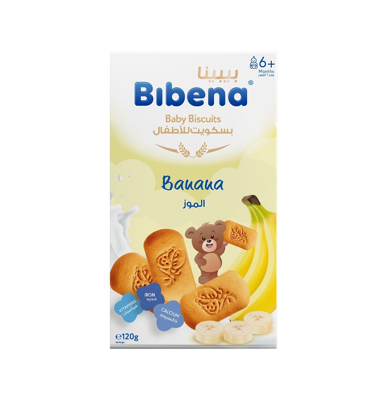 Bibena baby biscuits banana 120gm