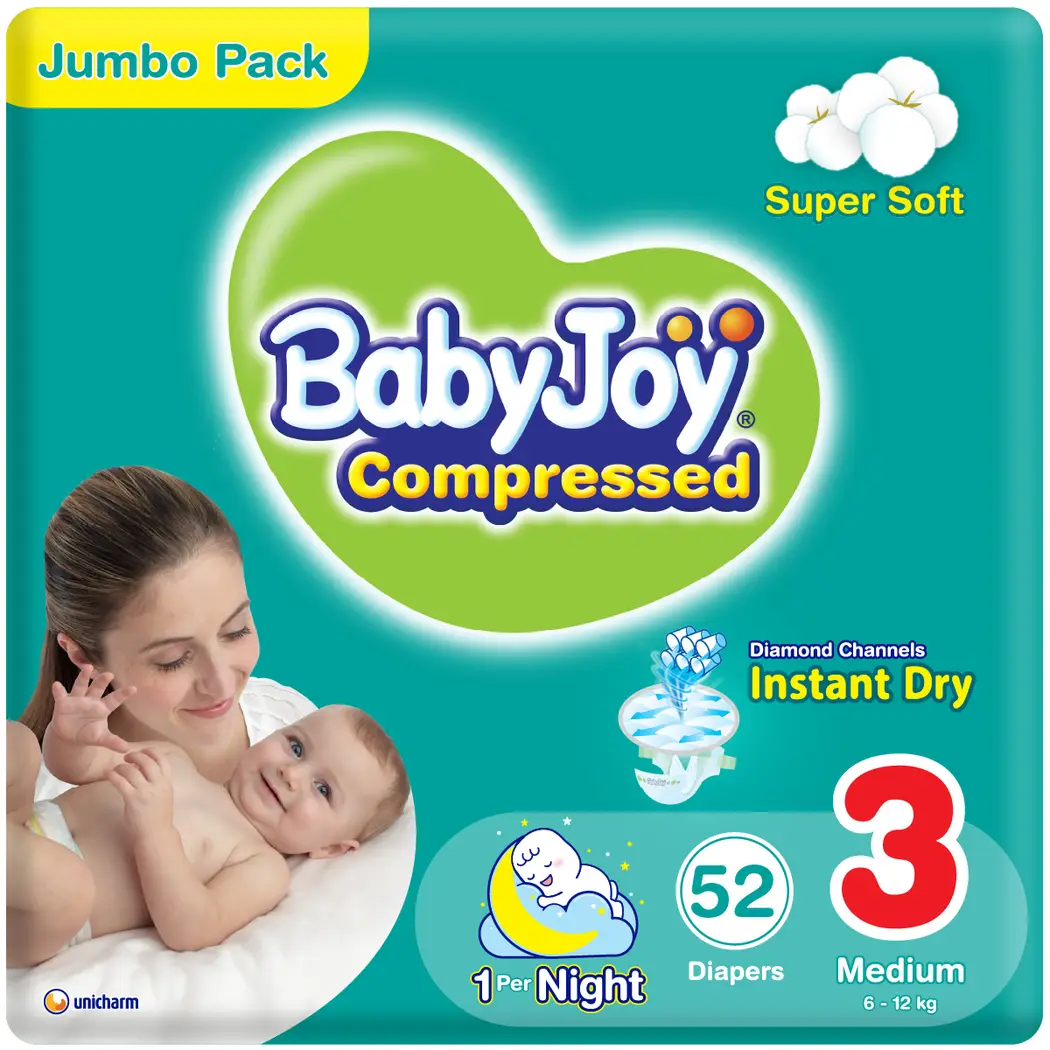 Babyjoy compressed jumbo box (no.3) medium 2*52