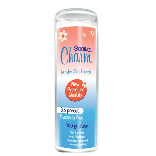Sanita charm pads cotton pleats 100gm*24