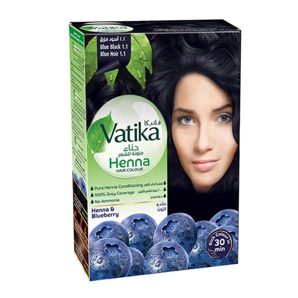 Vatika hair colour henna blue black 1.1 60gm