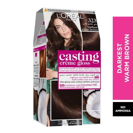 Loreal casting creme gloss 323 darkest warm brown