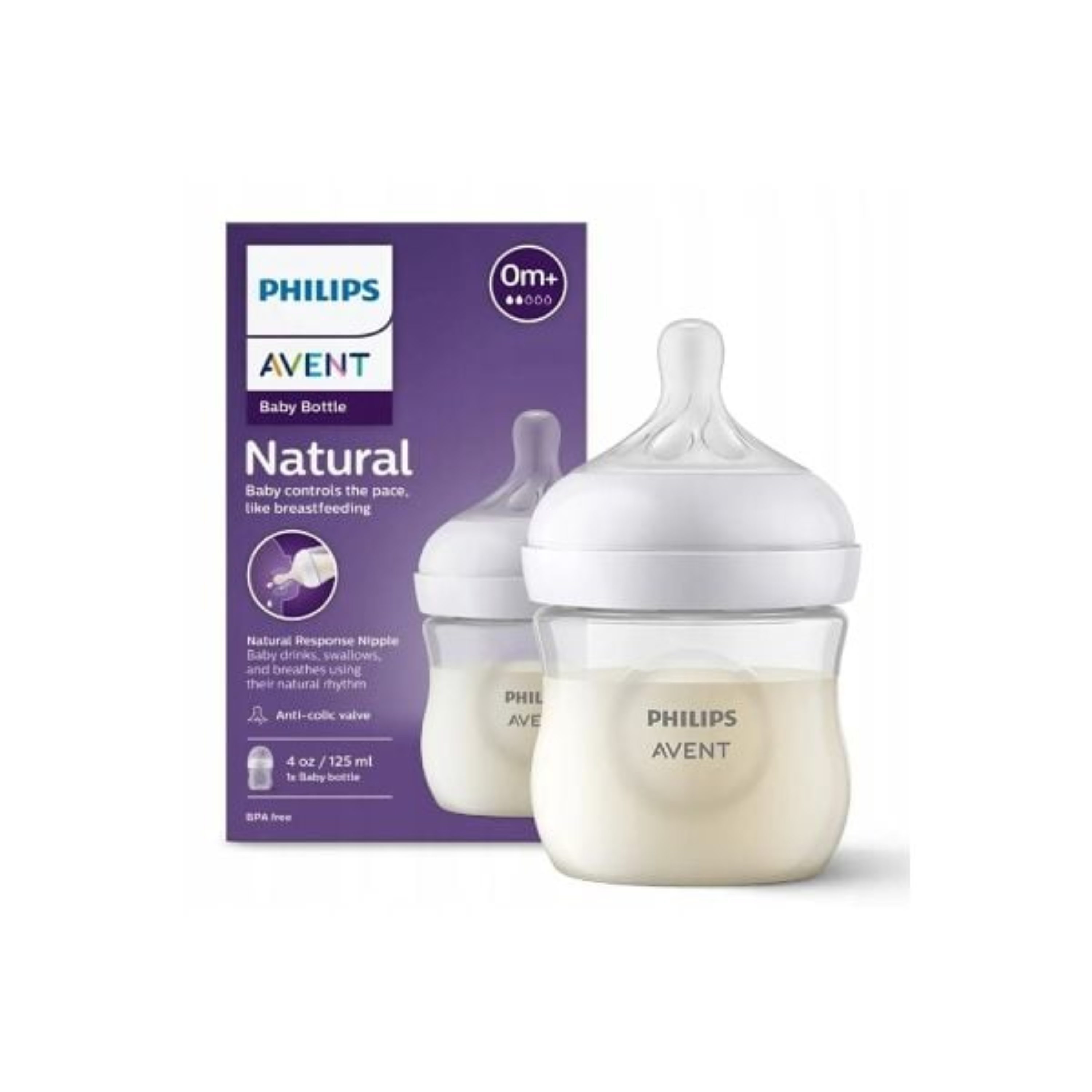 Philips Avent natural bottle with vent 125ml 670/01