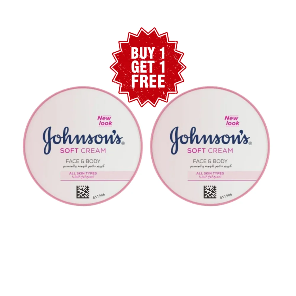 Johnson soft cream face body 200ml 1+1free