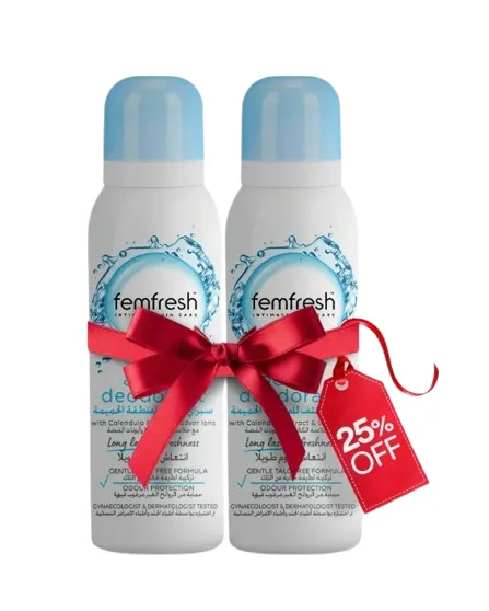 FemFresh deo spray 125ml twin pack 25% off