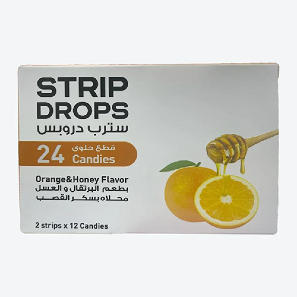 Strip drops lemon & honey 24candies