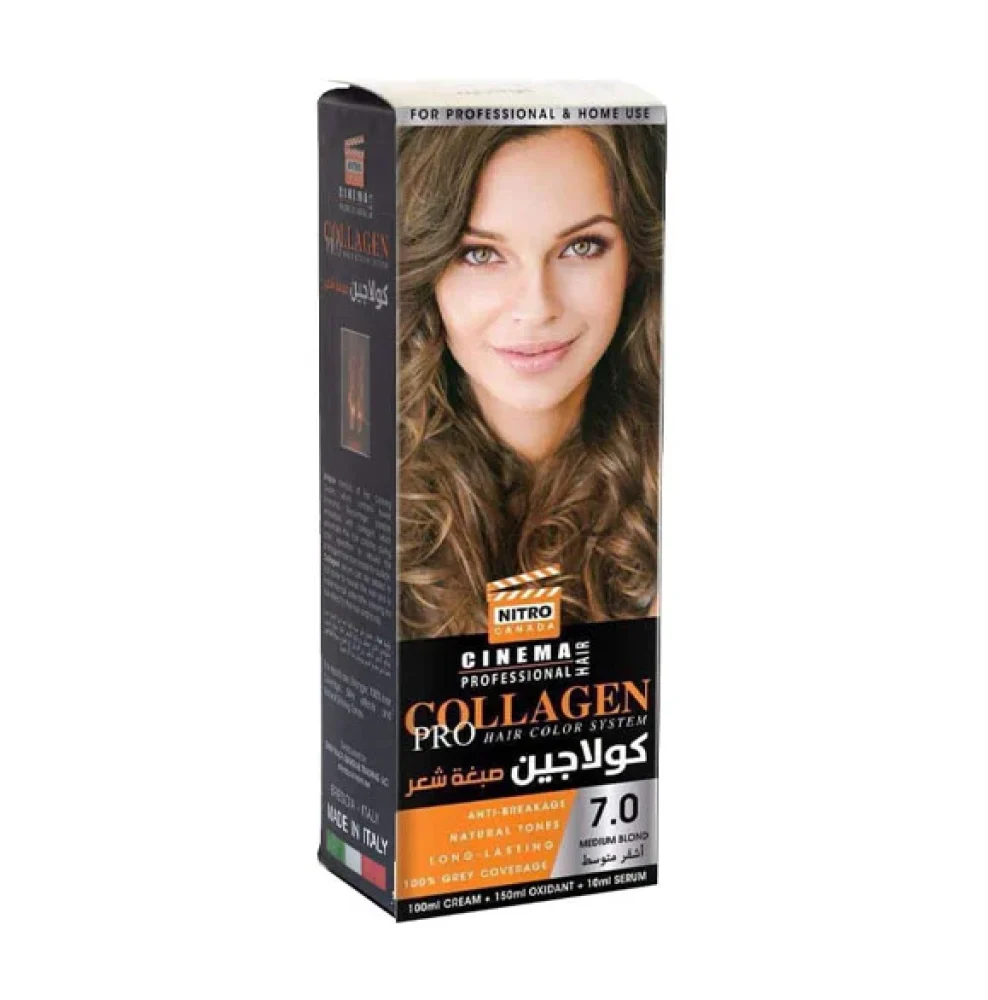 Nitro cinema hair color system 7.0 medium blond
