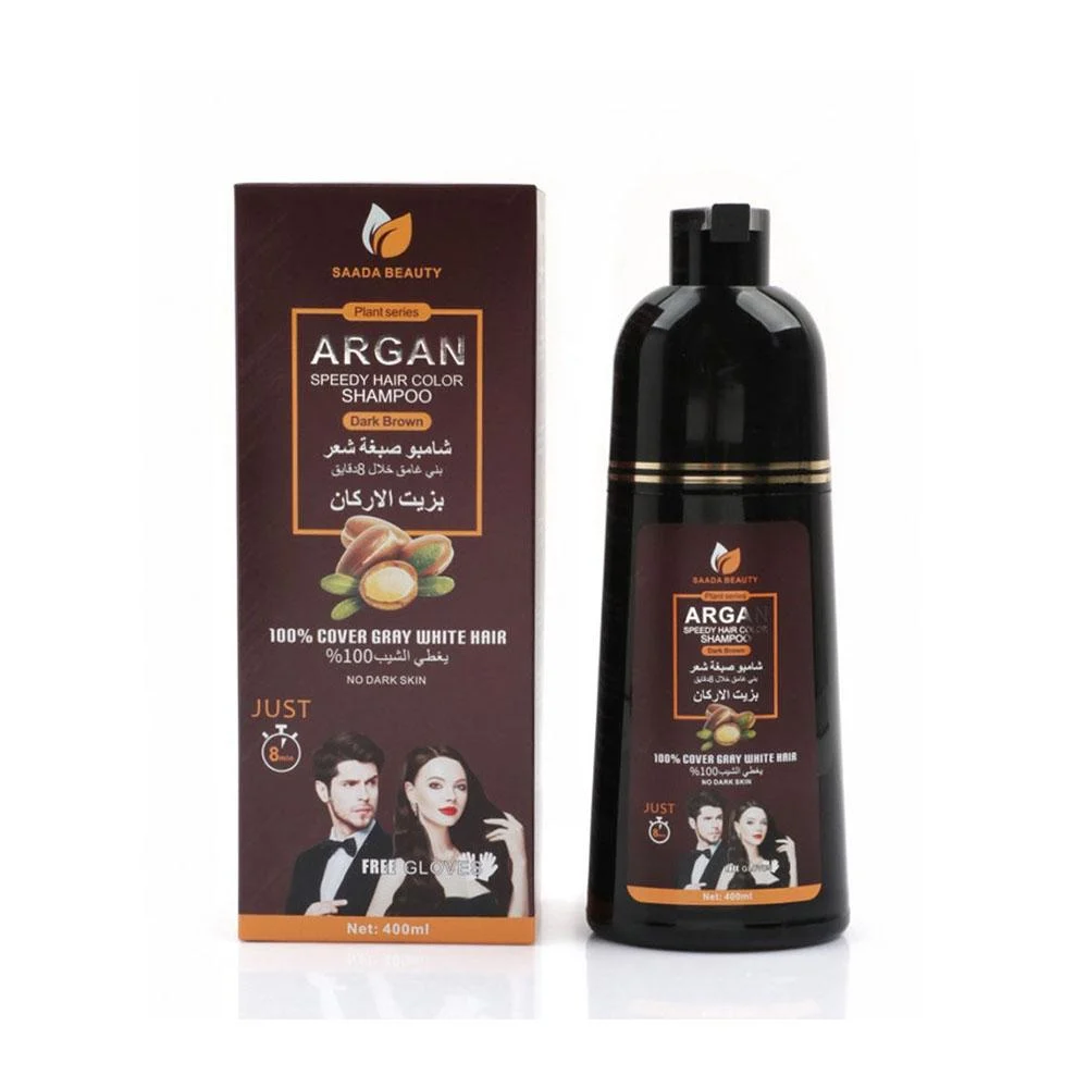 ARGAN HAIR COLOR SHAMPOO DARK BROWN 400ML