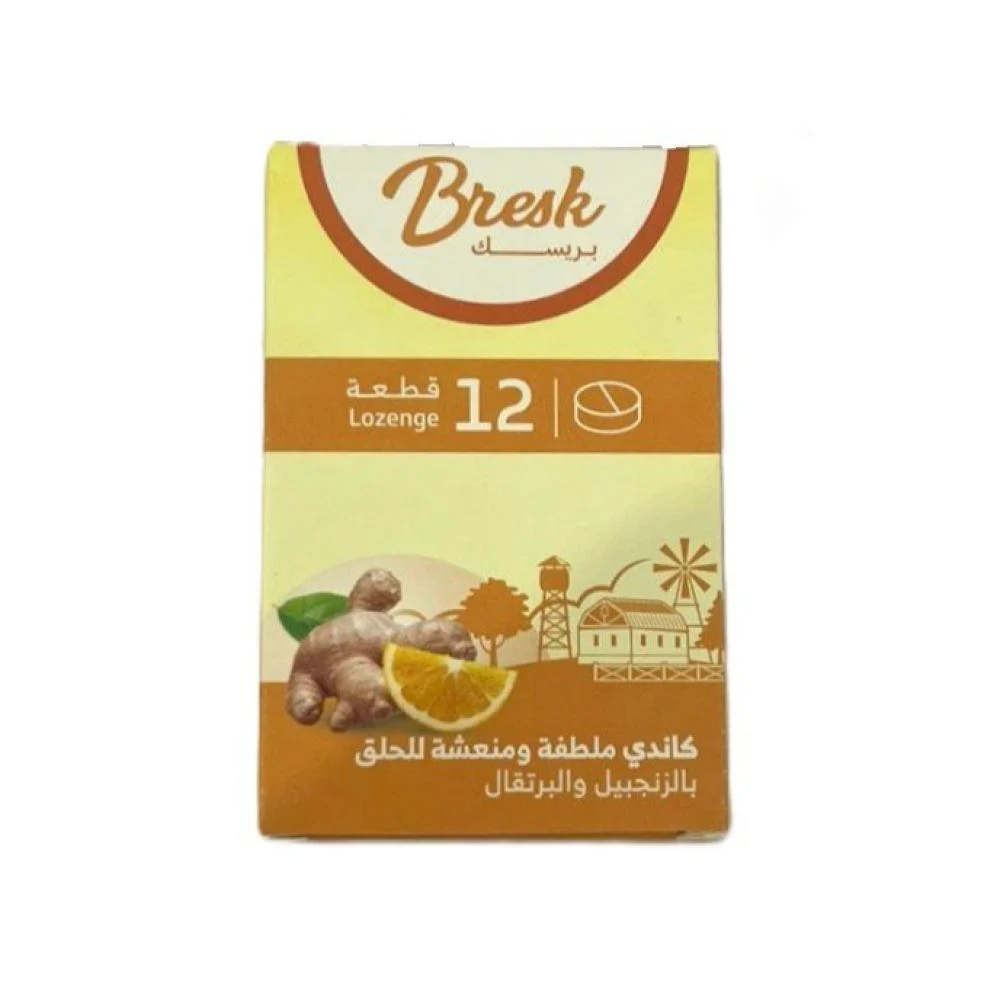 Bresk lozenge ginger & orange 12pcs