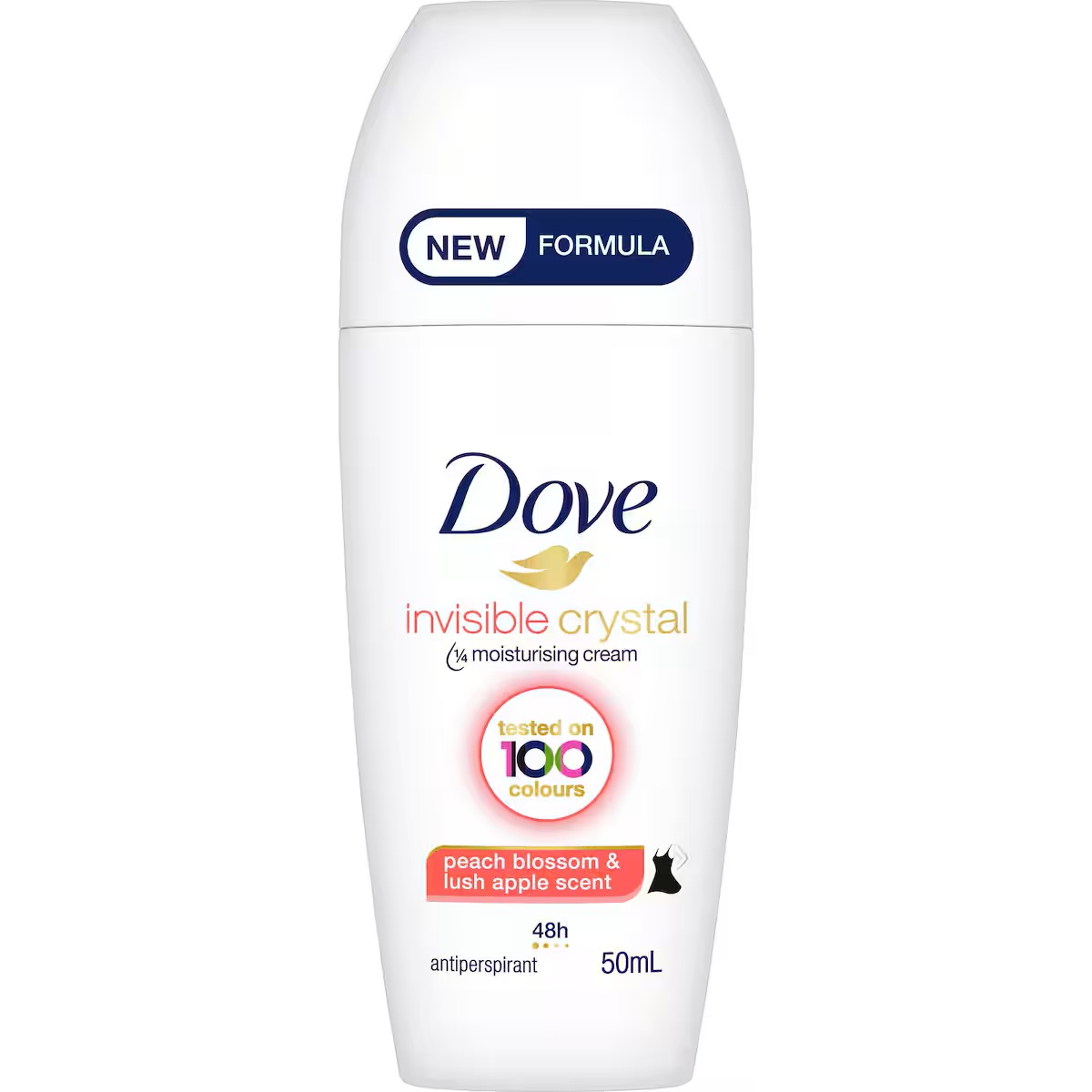 Dove roll on invisible crystal peach 50ml
