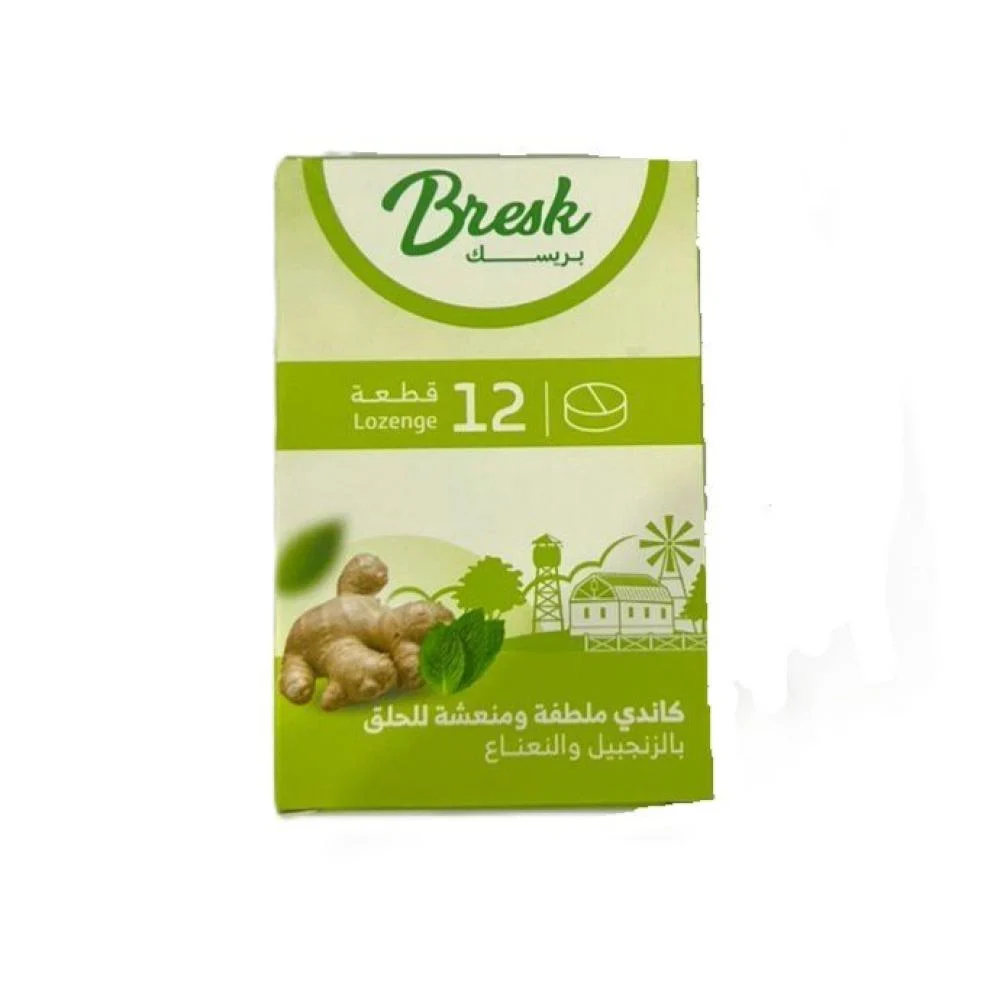 Bresk lozenge ginger & mint 12pcs