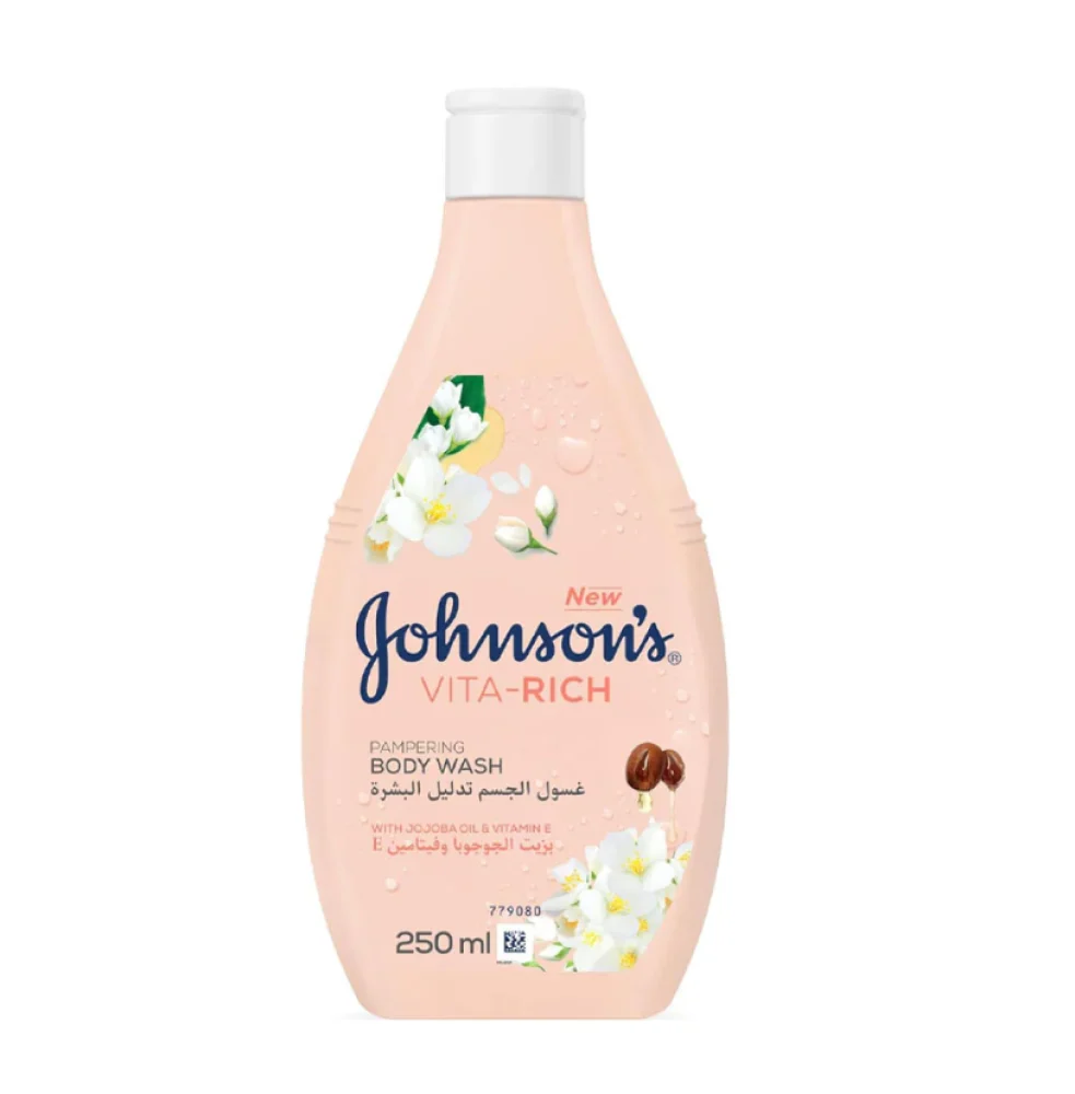 Johnsons vita-rich boday wash 250ml jojoba oil