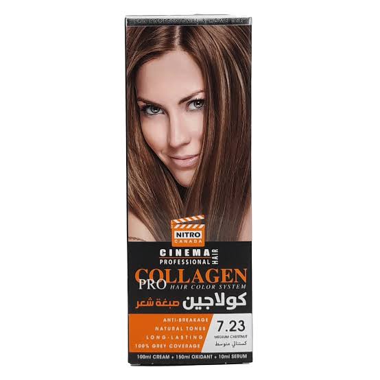 Collagen pro hair color system 7.23 medium chestnut
