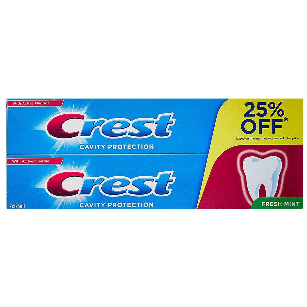 Crest tp freshment 125ml twin 25% off 41601