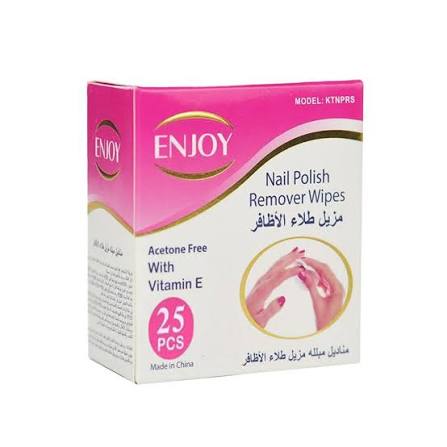 Enjoy nail polish remover wipes 25pcs