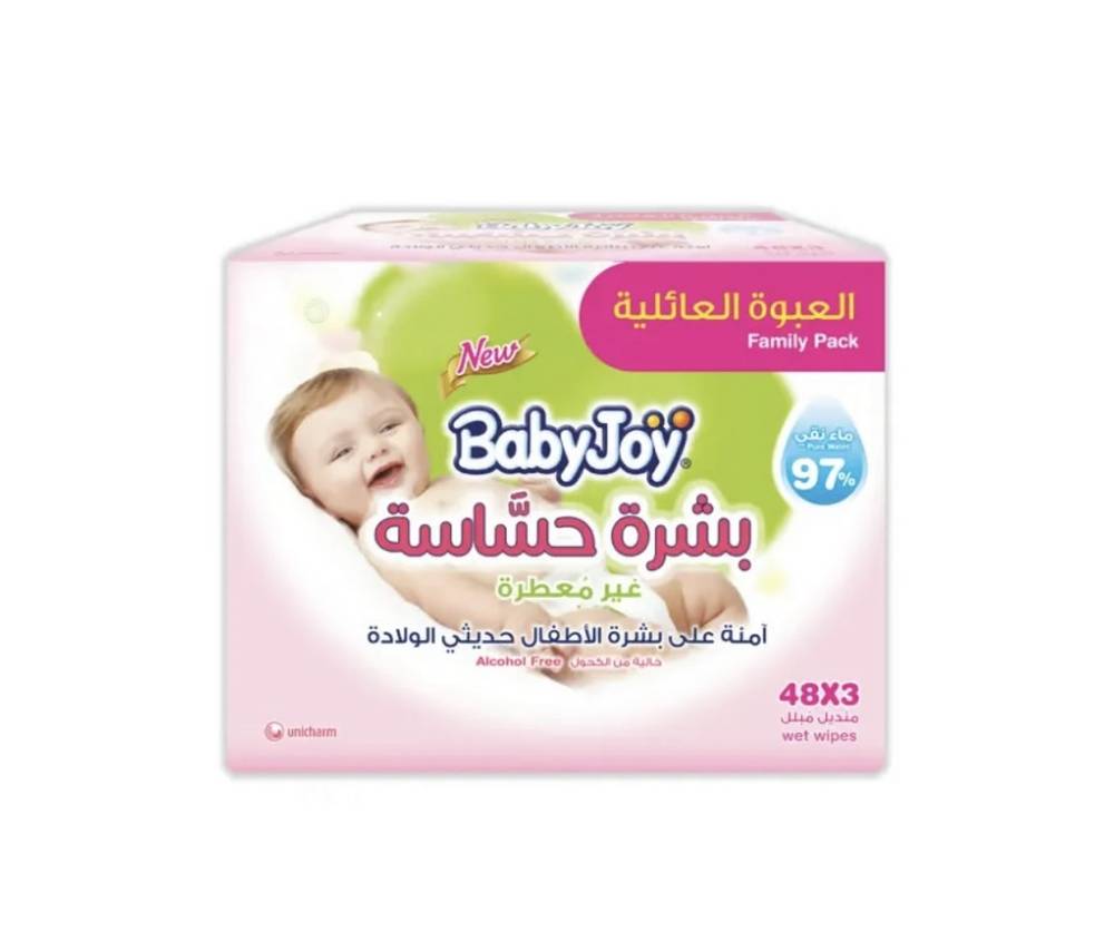 Babyjoy sensitive wipes family pack 6*3*48 pcs