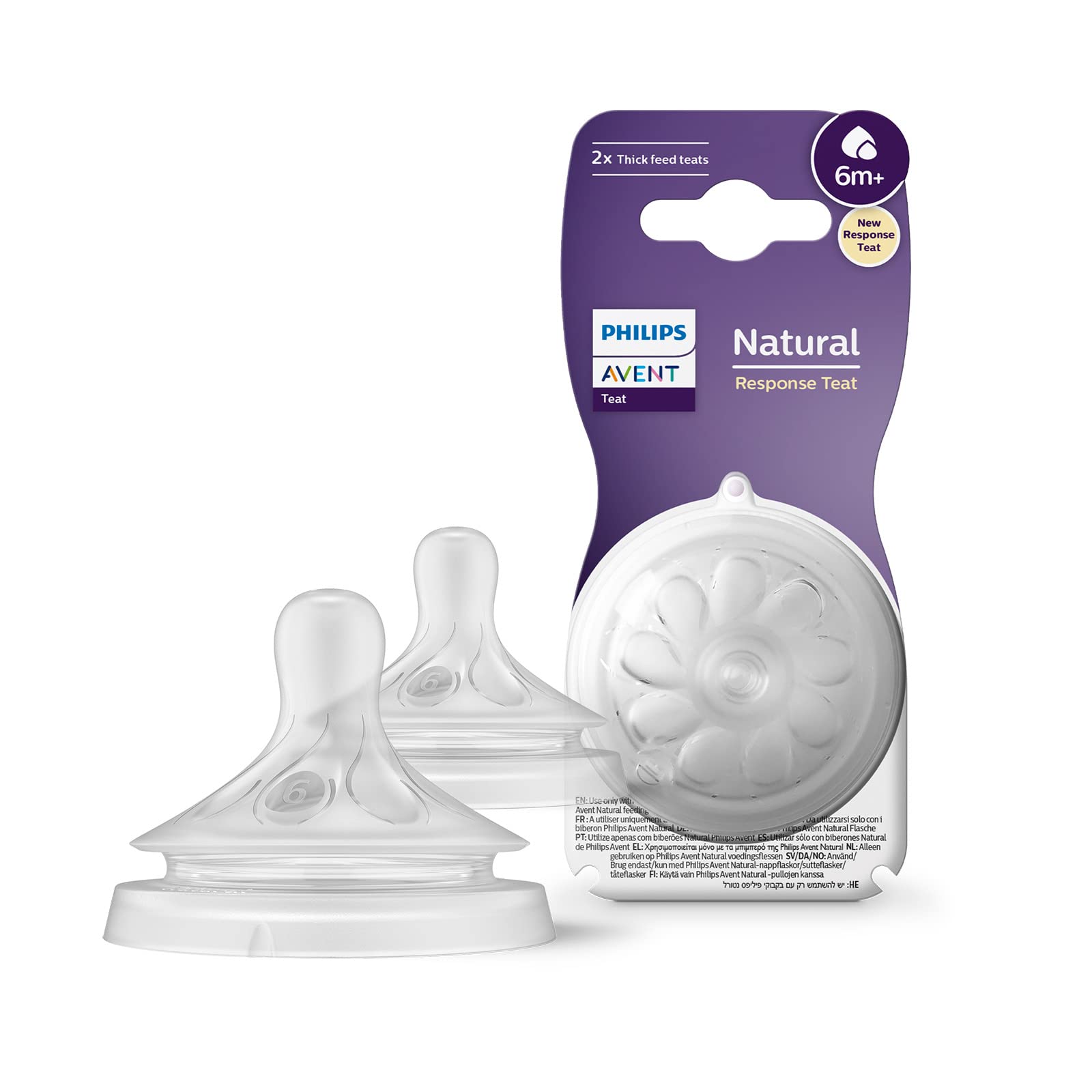 Philips Avent natural teats 3.0 feeding +6 x2 965/02