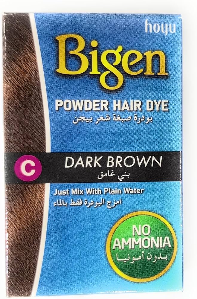 Bigen powder hair dye C dark brown 6gm
