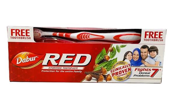Dabur herbl tp clove + brush 150gm