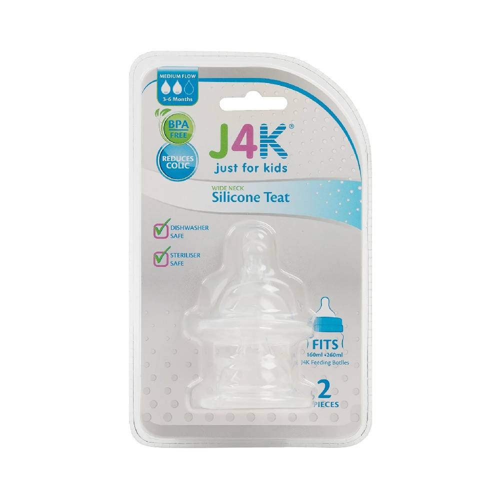 J4k wide neck silicon teat-2pcs 0-3