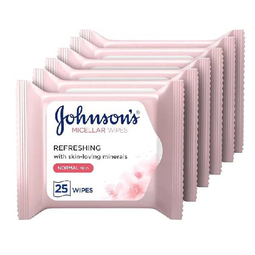 Johnson make up wipes refresh 25pcs 3 + 3 free