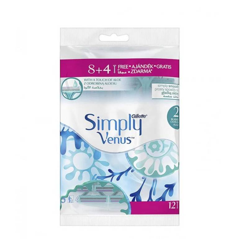Gillette simply venus 2blades 8+4 32074