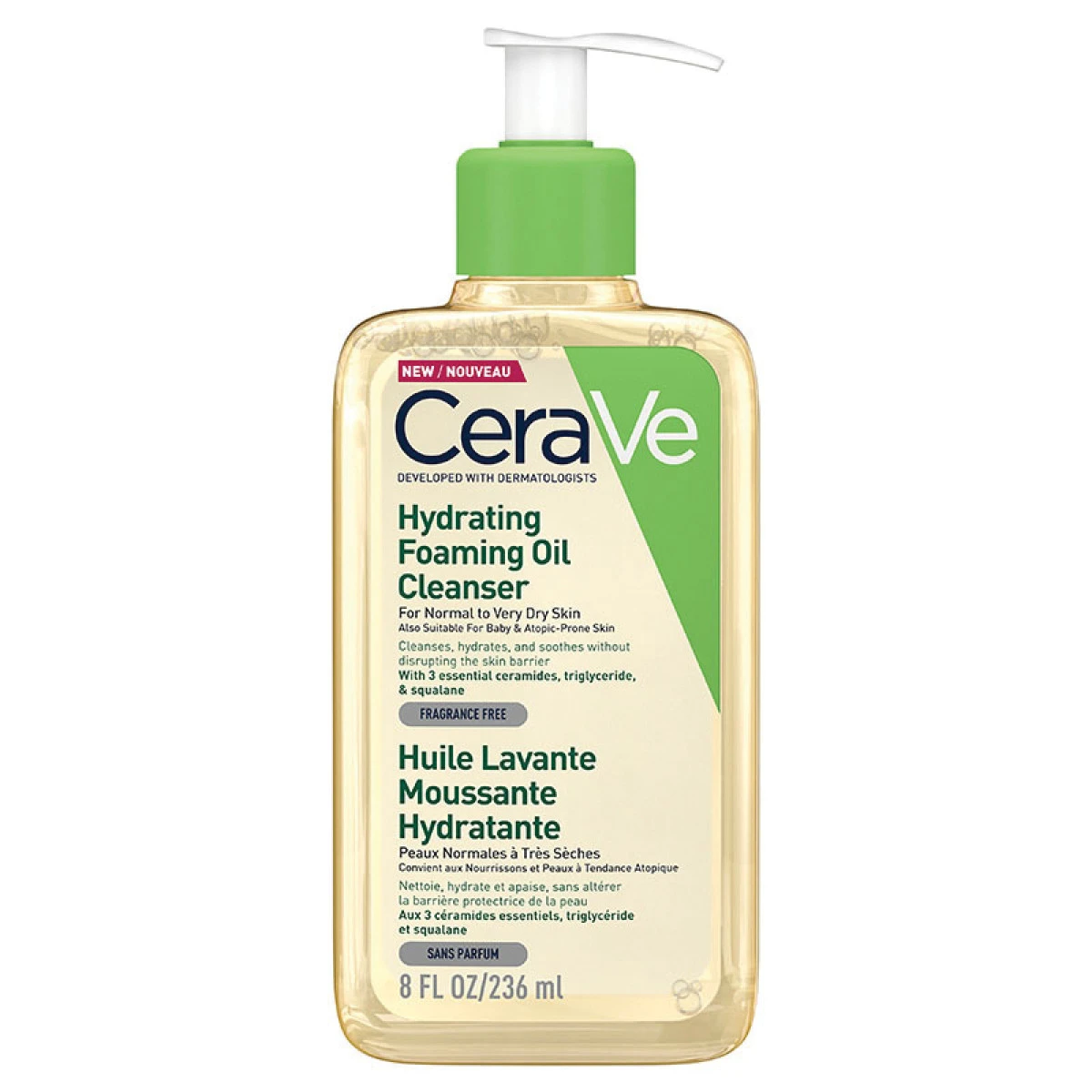 Cerave hydrating foaming oil cleanser 236ml